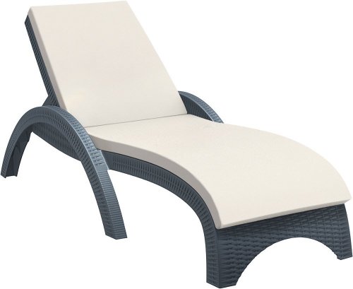 Шезлонг пластиковый с матрасом Fiji GS 1009 антрацит