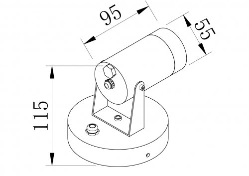 Настенный светильник (бра) Outdoor Scope O025WL-01B