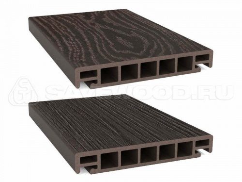 Террасная доска Savewood Standard-Plus Salix (S) темно-коричневый 4000х163x25 мм