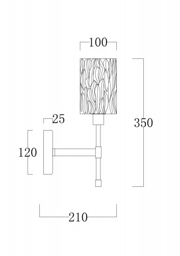 Настенный светильник (бра) Freya Elsa FR5133WL-01CH