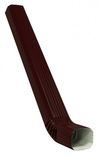 Труба прямоугольная с коленом Vortex Matt 3м RAL 8017