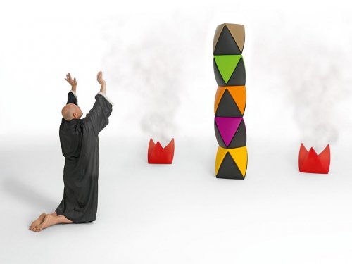 Столик-пуф пластиковый Mr. Lem