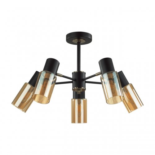 Люстра потолочная Lumion Ronnie 5644/5C 5*40W черный, бронза