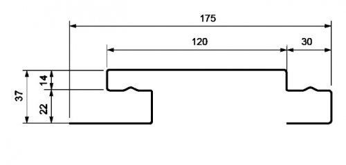 Планка наборная (наличник) 3.0 GL Я-Фасад ванильная