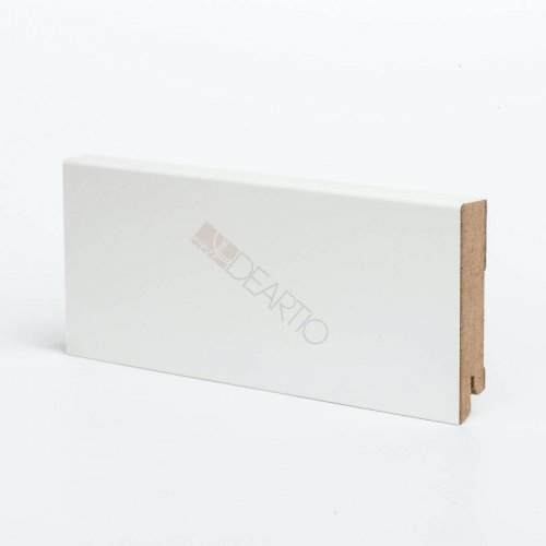 Плинтус МДФ Deartio U 106-80 белый 80х16х2050