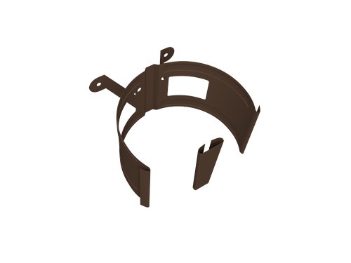 Крепление трубы круглой Ø90 на дерево Vortex Mix PE RAL 8017 шоколад