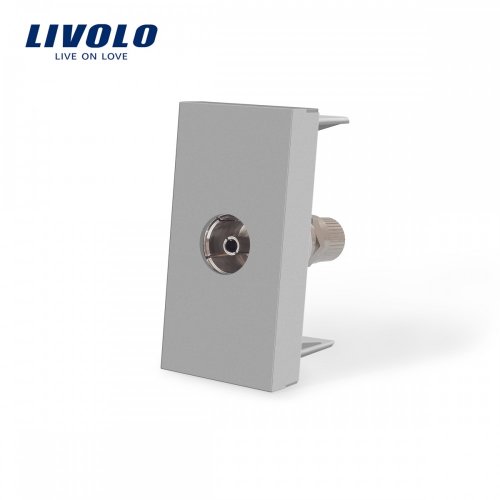 Модуль розетки телевизионной Livolo серый VL-C7-1V-15