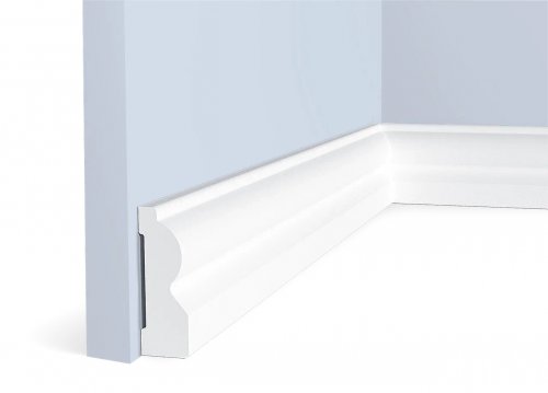 Плинтус дюрополимерный под покраску Hiwood B55 фигурный 2000x55x18.5