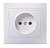 Розетка 1-м СП Кварта 10А IP20 без заземл. бел. ИЭК ERK13-K01-10-DM