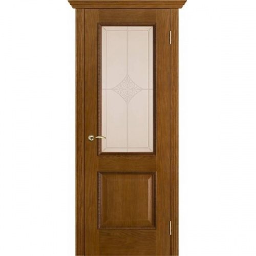 Межкомнатная дверь Porte Vista Классика Шервуд античный дуб со стеклом ромб