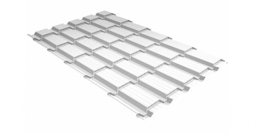 Металлочерепица Grandline Квадро профи 0.45 PE RAL 9003 сигнальный белый