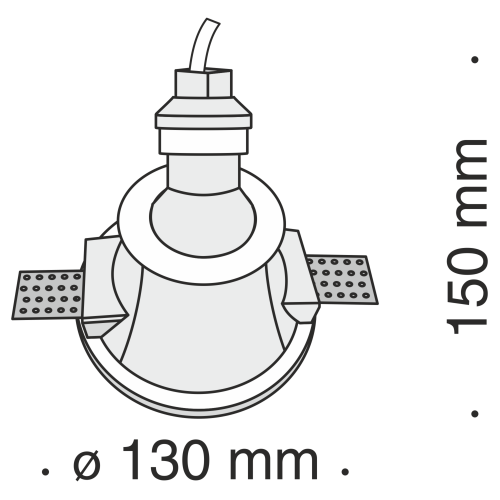 Встраиваемый светильник Technical Gyps Modern DL002-1-01-W