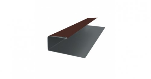 J-Профиль 12мм 0.5 Satin с пленкой RAL 8017 шоколад (2м)