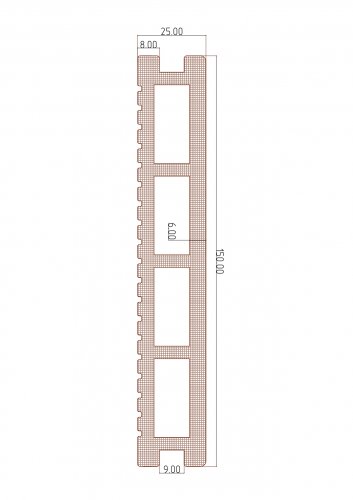 Террасная доска T-DECKS Premium 3D Optima Classic+Solo, без обработки, 4000х150х25мм, цвет венге