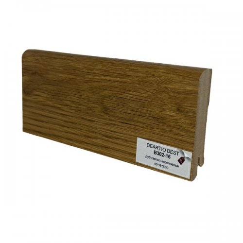 Плинтус МДФ Deartio B302-16 Дуб светло-коричневый 80х16х2050