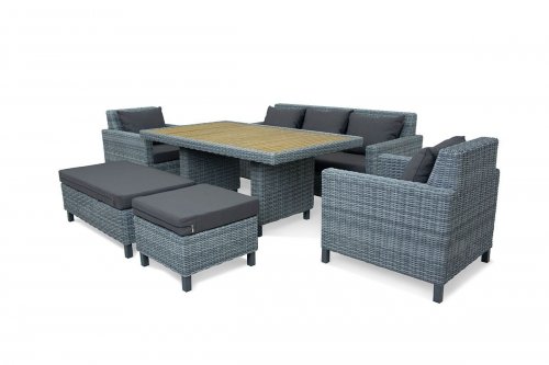 Стол прямоугольный Mokka Bella с деревянной столешницей