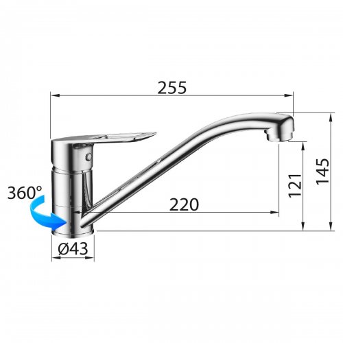 Смеситель Elghansa Brunn New 56A0906 для кухни хром