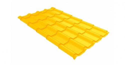 Металлочерепица Grandline Камея 0.45 PE RAL 1018 цинково-желтый