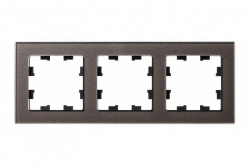 Рамка 3-м ATLASDESIGN NATURE стекло мокко SchE ATN320603