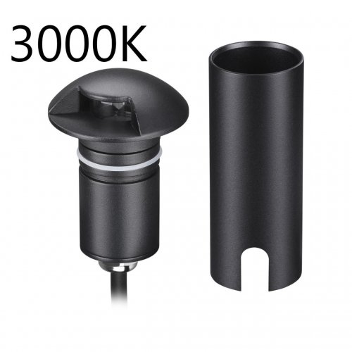 Встраиваемый грунтовый светильник Odeon Light Nature LED 3W 3000K 12V/24V WALD (нужен драйвер 357781/357782) черный, арт. 6662/1GL3
