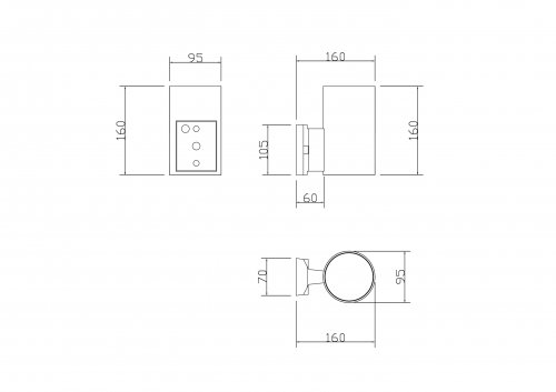 Настенный светильник (бра) Outdoor Rando O419WL-01B