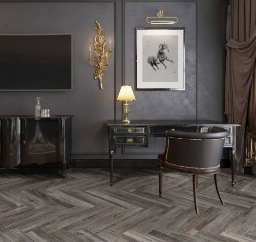 Виниловый ламинат CronaFloor SPC Herringbone Дуб Реймс H008