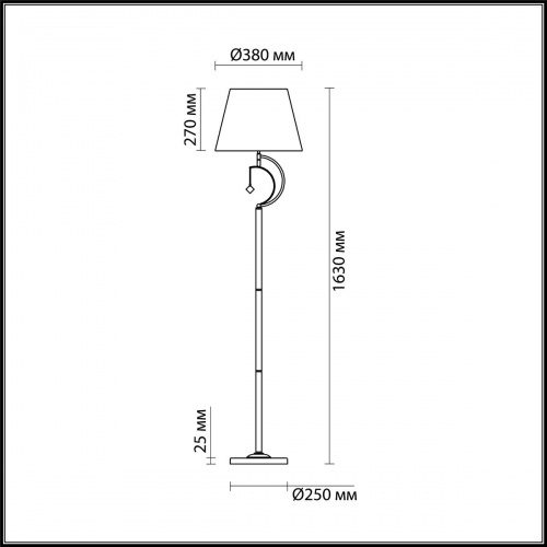 Торшер Lumion Leah 4469/1F E14 60 Вт