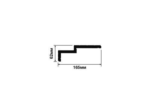 Карниз под покраску Hiwood A165L 2000x165x62