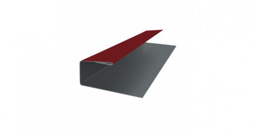 J-Профиль 12мм 0.4 PE с пленкой RAL 3005 красное вино (2м)