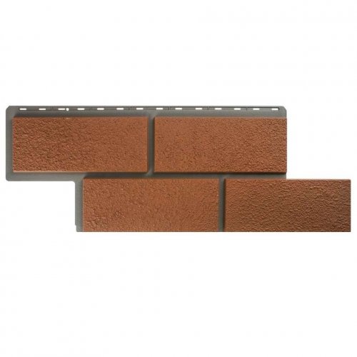 Фасадная панель Альта-Профиль Камень Неаполитанский Терракотовый 1255х452 мм