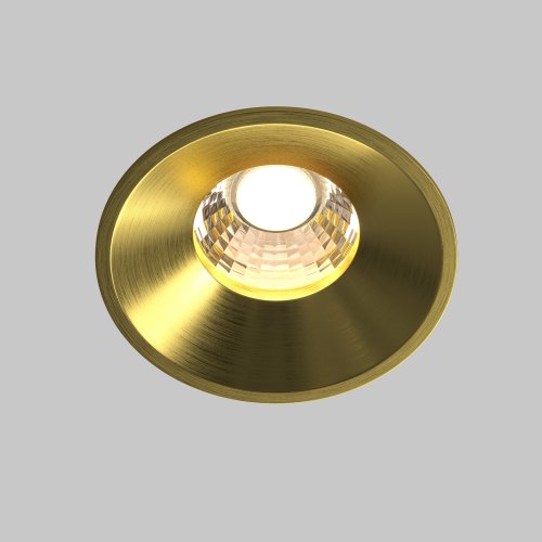 Встраиваемый светильник Technical Round DL058-12W3K-BS 12W латунь