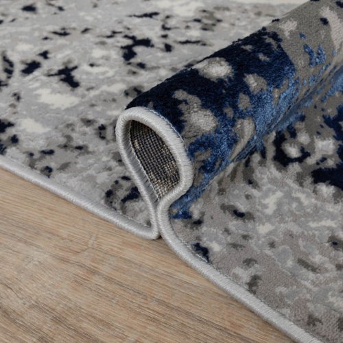 Турецкий ковер Almira GR734 Grey/N.Blue 1,5x0,8 м прямоугольный