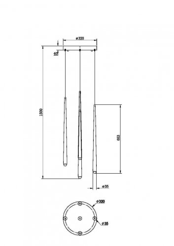Подвесной светильник Maytoni Cascade MOD132PL-L30BSK 31W латунь