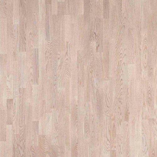 Паркетная доска Поларвуд Дуб Тундра белый матовый трехполосный