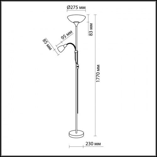 Торшер Odeon Light Trend 2713/F E14, E27 40, 100 Вт