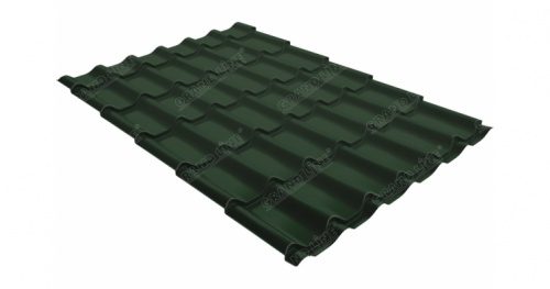 Металлочерепица Grandline Классик 0.45 Drap RAL 6020 хромовая зелень