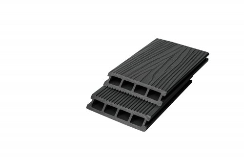 Террасная доска T-DECKS Premium 3D Optima Classic+Solo, без обработки, 4000х150х25мм, цвет графит