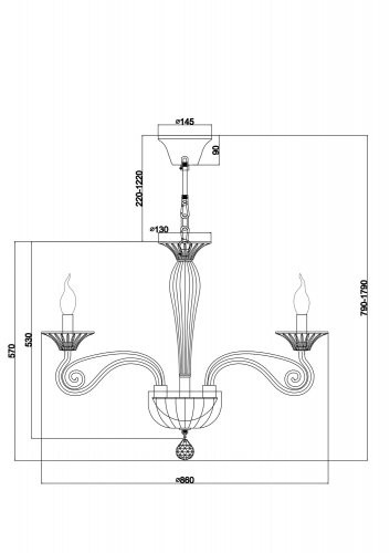 Люстра Maytoni Acqua DIA010PL-10TR 40W прозрачный