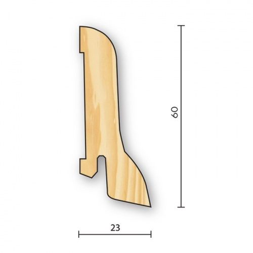 Плинтус шпонированный Tarkett Дуб Винтаж 60х23 мм