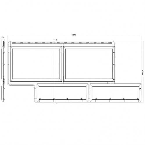 Фасадная панель Альта-Профиль Камень Флорентийский Бежевый 1255х447 мм
