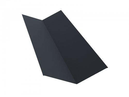 Планка ендовы верхней 145х145 0.45 PE с пленкой RAL 7024 мокрый асфальт (2м)