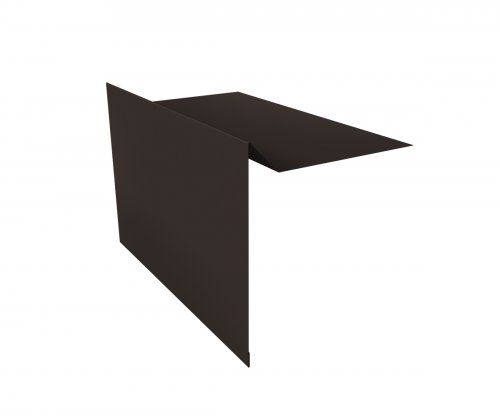 Планка ветровая для мягкой кровли 130х25х100 0.45 PE с пленкой RR 32 темно-коричневый (2м)