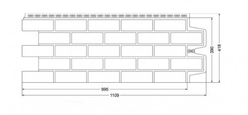 Фасадная панель Grand Line Состаренный кирпич стандарт Терракотовый