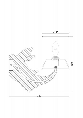 Настенный светильник (бра) Maytoni Nashorn MOD470WL-01W