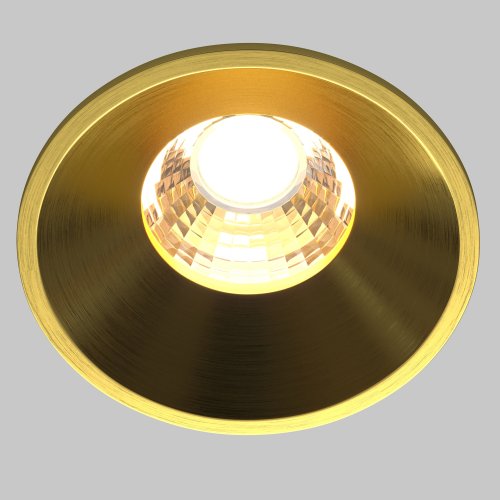 Встраиваемый светильник Technical Round DL058-7W3K-BS 7W латунь