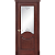 Межкомнатная дверь La Porte серия Classic модель 300.7 красное дерево со стеклом Санта