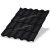 Металлочерепица МП Монтекристо-XL (PURMAN-20-9005-0.5) 9005 Черный темный Металлочерепица МП Монтекристо-XL (PURMAN-20-9005-0.5) 9005 Черный темный