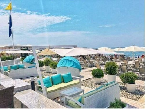 Лаунж-диван Tagliamento Shell-sunshade белый/бирюза