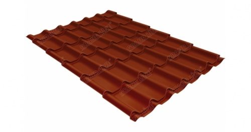 Металлочерепица Grandline Классик 0.5 Atlas X RAL 8004 терракота