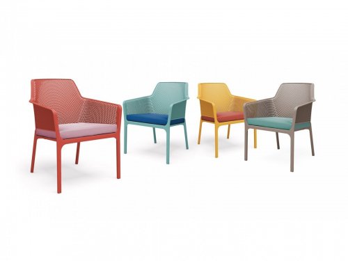 Кресло пластиковое Net Relax коралловый